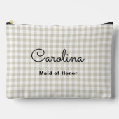 ベイ名門私立校風のジ市松模様にブリデスメイド アクセサリーポーチ (正面)