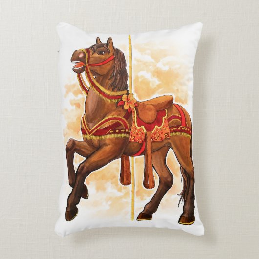 ベイ回転木馬馬枕 アクセントクッション (正面(垂直))