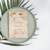 ベイ素朴エレガントージュブラウン結婚式招待状 招待状