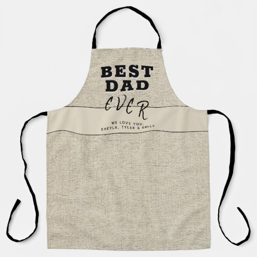 ベイ素朴ジ最高のパパ永遠の父の日 エプロン (正面)
