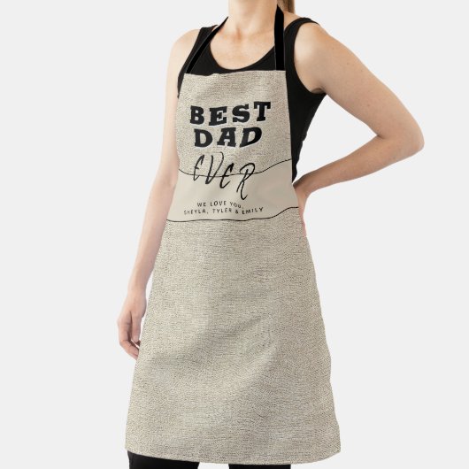 ベイ素朴ジ最高のパパ永遠の父の日 エプロン (インサイチュ)