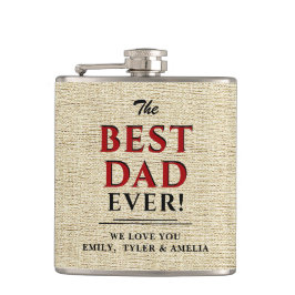 ベイ素朴ジ最高のパパ永遠の父の日 フラスク