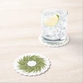 ベイ離れリーススカロップラウンド紙コースター ペーパーコースター (インサイチュ)