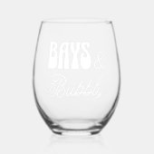 ベイ&バブリーモダン馬術馬好き ステムなしワイングラス (正面)