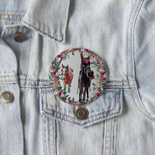 ベイ・マーレバラ馬ボタン 缶バッジ (インサイチュ)