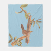 ベウィックの長い尾を持つウォレン・オードボンの孤独な鳥 フリースブランケット (正面)