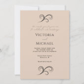 ベエエレガントモダンージュ結婚式招待状 招待状 (正面)