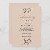 ベエエレガントモダンージュ結婚式招待状 招待状 (正面/裏面)