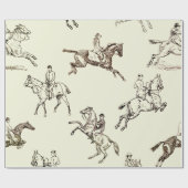 ベエモダンスタイリッシュージュ乗馬トワール ラッピングペーパー (フラット)