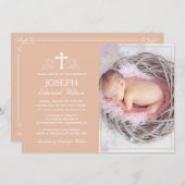 ベエレガントージュ洗礼写真招待状 招待状 (正面/裏面)