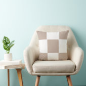 ベエ市松模様にージュタン クッション (椅子)