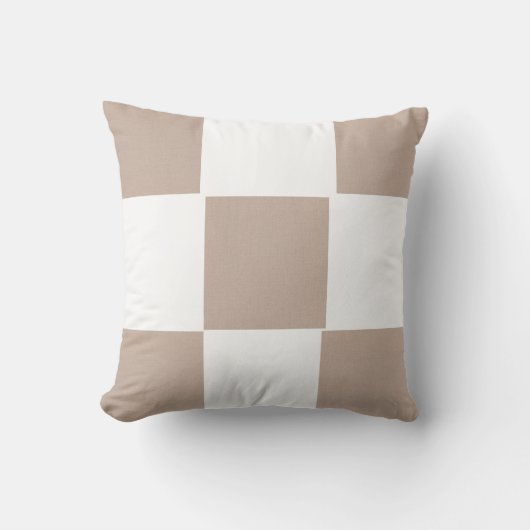 ベエ市松模様にージュタン クッション (正面)