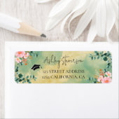 ベオウピンクの水色フローラ植物卒業 ラベル (インサイチュ)