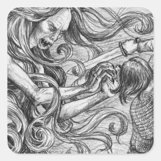 ベオウルフのグレンデルの母 スクエアシール (正面)