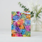 ベオグラードのセルビア市地図 ポストカード (スタンド正面)