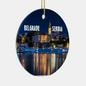 ベオグラードのセルビア風光明媚なクリスマス装飾 セラミックオーナメント (右)