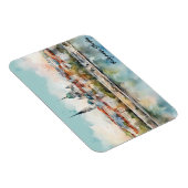 ベオグラードSerbiaシルエットウォーター絵を描カラー マグネット (右側)