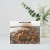 ベオグラードSerbiaスカイラインパノラマビュー ポストカード (スタンド正面)