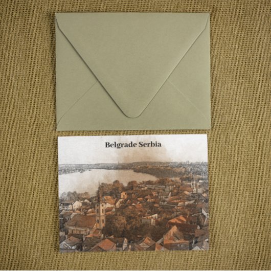 ベオグラードSerbiaスカイラインパノラマビュー ポストカード