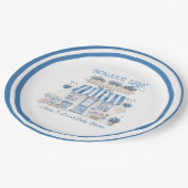 ベカフェボンジュールベベパリジャンテーマベビシャワー ペーパープレート (アングル)