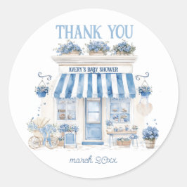 ベカフェボンジュールベベパリジャンテーマベビシャワー ラウンドシール