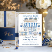 ベカフェボンジュールベベパリジャンテーマベビシャワー 招待状