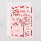 ベガお洒落スバチェロレッテ週末の日程 招待状 (正面)