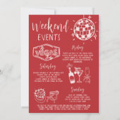 ベガお洒落スバチェロレッテ週末の日程 招待状 (裏面)