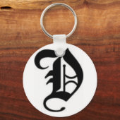 ベガの古い英語「D」キーチェーン キーホルダー (正面)