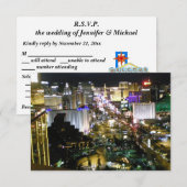 ベガスでの披露宴の出欠確認 出欠カード (正面/裏面)