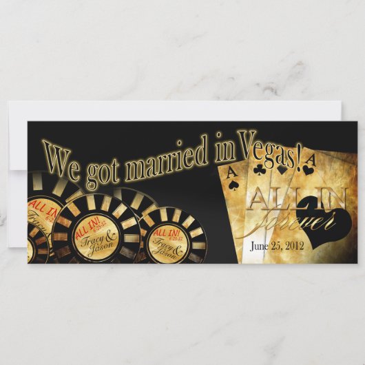 ベガスでの披露宴(お客様に合わせたデザインも承ります) 招待状 (正面)