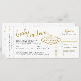 ベガスでの挙式　出発案内チケット 招待状