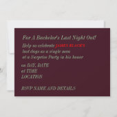ベガスでの独身パーティー / どんなパーティーの招待でも歓迎 招待状 (裏面)