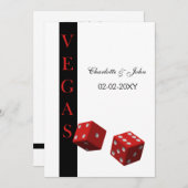 ベガスでの結婚式の招待状 招待状 (正面/裏面)