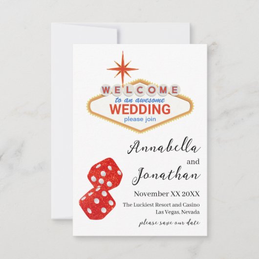 ベガスでの結婚式へようこそ セーブザデート (正面)