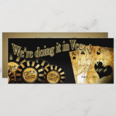 ベガスでの結婚式（お客様に合わせたデザインも承ります） 招待状 (正面/裏面)