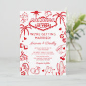 ベガスで楽しくドゥードルウェディング 招待状 (スタンド正面)