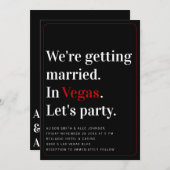 「ベガスで結婚します」ウェディング招待状 招待状 (正面/裏面)
