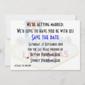 ベガスで結婚式を セーブ・ザ・デートの招待状 招待状 (裏面)