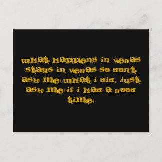 ベガスで起こった事はベガスに留まるから… ポストカード
