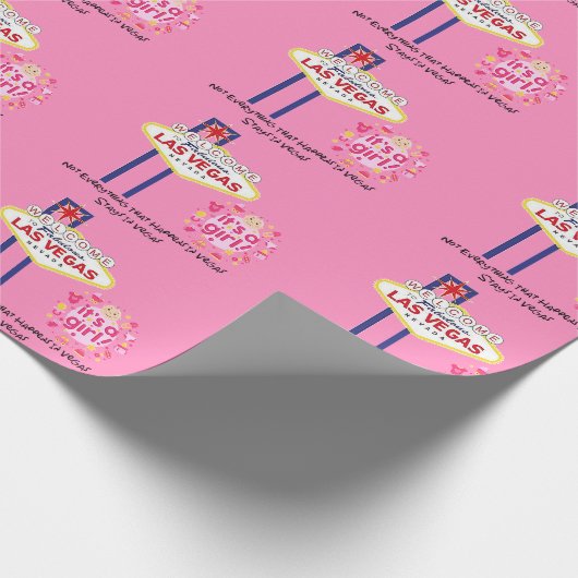 ベガスに何もかも留まらない女の子だ ラッピングペーパー (角)