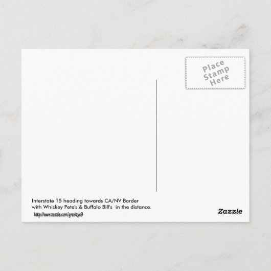 ベガスに行く！ ポストカード (裏面)