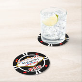 ベガスのカジノの好意のポーカー用のチップの結婚 ラウンドペーパーコースター (インサイチュ)