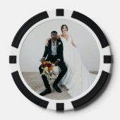 ベガスのブラックパーソナライズされたトランプのポーカーチ結婚したップ ポーカーチップ (正面)