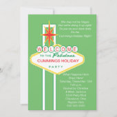 ベガスの休日のパーティの招待状への歓迎 招待状 (正面)