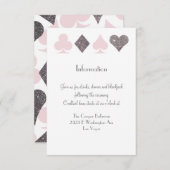 ベガスの結婚赤面ピンクシルバーエキストラインフォカード エンクロージャーカード (正面/裏面)