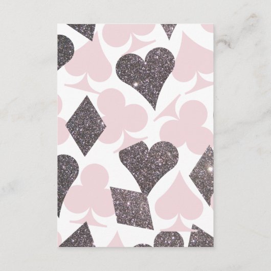 ベガスの結婚赤面ピンクシルバーエキストラインフォカード エンクロージャーカード (裏面)