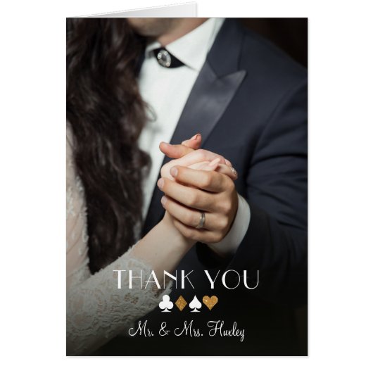 ベガスの運命の金ゴールドのグリッターの写真はノート感謝していしています (正面)