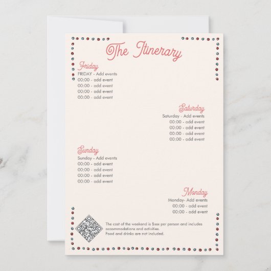 ベガスウィーンブウズカジノラッキーモダンバチェロレッテ 招待状 (裏面)