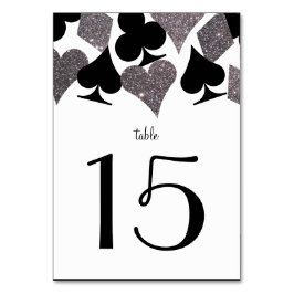 ベガスウェディングレセプションフェイクグリッターシルバー テーブルナンバー